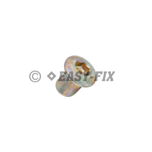 Piuliţă înfundată rotundă, oţel Ø20mm - M6x16 SW5 Zincat galben (100 buc)