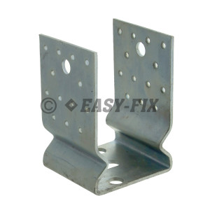 Suport stâlp DU cu nervură -  81x125x 80 mm ZA