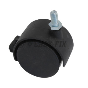 Rotilă Ø40 mm cu şurub M8x15 şi blocare - Negru