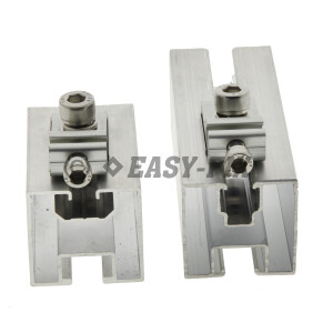 Clema set impamantare instalatii fotovoltaice 20x40mm - Aluminiu/Inox A2 - 2 buc/Punga Plastic