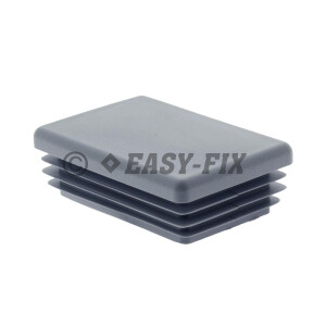 Capac plastic pentru teava rectangulara  50 x 30 mm - Gri RAL 7024