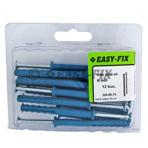 Diblu şurub cui Înecat Tip Z -  6 x 60 Nylon Blue