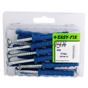 Diblu şurub cui Înecat Tip Z -  8 x 50 Nylon Blue
