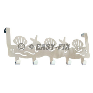 Cuier usa grosime 20mm, 5 carlige - 330x135x40mm - Cromat