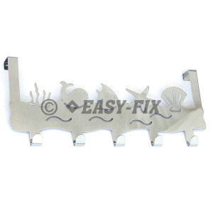 Cuier usa grosime 20mm, 5 carlige - 330x120x70mm - Cromat