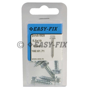 Şurub pt tablă cap hex DIN 6928 - 5,5x 19 ZA SW 8