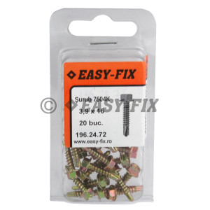 Şurub autoforant cap hex DIN 7504K 3,9x16 ZG SW5,5