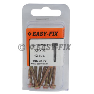 Şurub autoforant cap hex DIN 7504K 3,9x32 ZG SW5,5