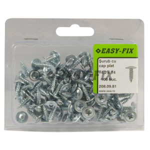 Şurub cap plat cu şaibă dublu filet 4,2x14 ZA - PH2