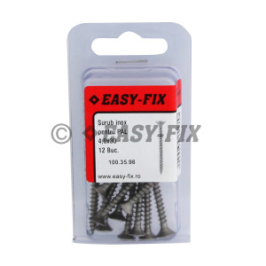 Şurub pt PAL şi lemn cap înecat 4,0x 30 Inox A2 PZ2