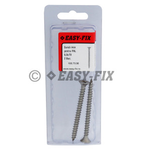 Şurub pt PAL şi lemn cap înecat 6,0x 70 Inox A2 PZ3