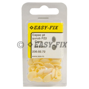 Capac plastic pentru cap înecat  PZ2 - Crem