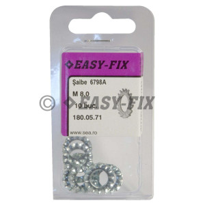 Şaibe elastice crestate ext DIN 6798 A - M  8 ZA