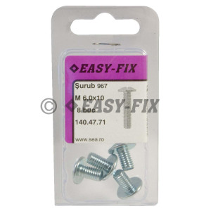 Şurub cap bombat combinat M 6x 10 ZA