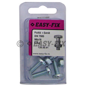 Şurub DIN 7985 - M 6 x16 ZA şi Piuliţă