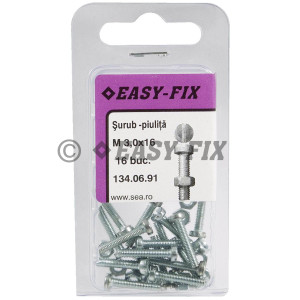 Şurub DIN 84 - M 3 x16 ZA şi Piuliţă