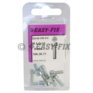 Şurub cap cilindric DIN 912- 8.8 M  4x 10 ZA SW3