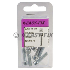 Şurub cap cilindric DIN 912- 8.8 M  5x 20 ZA SW4