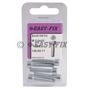 Şurub cap cilindric DIN 912- 8.8 M  5x 25 ZA SW4