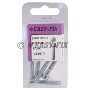 Şurub cap cilindric DIN 912- 8.8 M  5x 30/22 ZA SW4