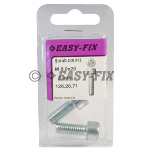 Şurub cap cilindric DIN 912- 8.8 M  8x 20 ZA SW6