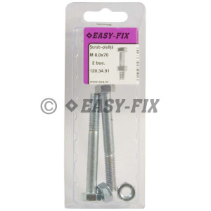 Şurub DIN 931-5.8 M 8 x 70 ZA şi Piuliţă