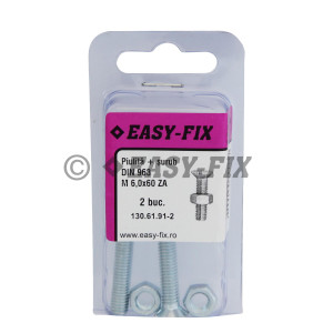 Şurub DIN 963-4.8 M 6 x 60 ZA şi Piuliţă