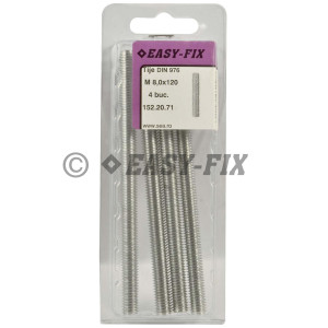 Tije complet filetate DIN 976 - M 8x120mm  ZA