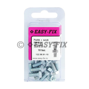 Şurub DIN 933-5.8 M 5 x 12 ZA şi Piuliţă