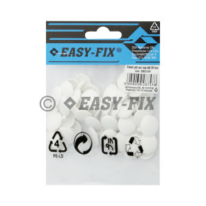 Capac plastic cu pin pt şurub cuplare - Alb