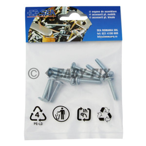 Şurub cap bombat combinat M 4x 25 ZA