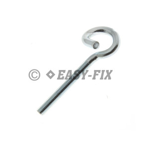 Cârlig răsucit cu filet metric Ø 12 - M 6x 70mm - ZA
