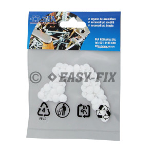 Capac plastic pentru cap înecat  PZ1 - Alb