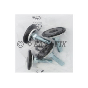 Picior reglabil cu şurub M 8x25, Ø38 - Negru+Cromat