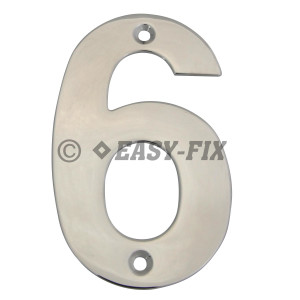 Numar din inox H=100mm  6 / 9 - Cromat lucios