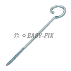 Cârlig răsucit cu filet pt lemn B Ø 24 - Ø10x160mm - ZA (50 buc)