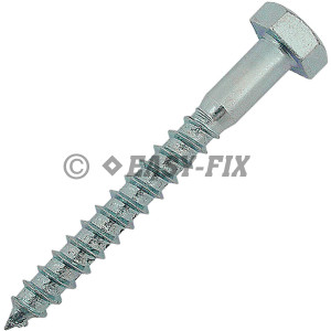 Şurub pt lemn cap hexagonal DIN 571 - 12,0x380/210 ZA (25 buc)