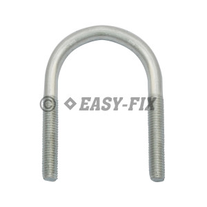 Şurub colier tip U; M 8x 80/40 - Ø 42; 1-1/4 Inch Zincat Alb