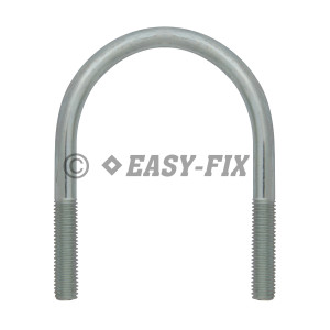 Şurub colier tip U; M10x116/40 - Ø 76; 2-1/2 Inch Zincat Alb