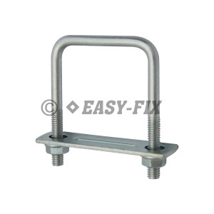 Set Şurub colier tip U pătrat; M 6x 65/40/25mm +Plăcuţă +Piuliţe ZA (25)