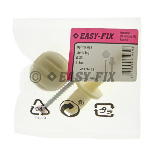 Set opritor uşă sferic Ø 30mm Bej
