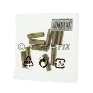 Piuliţă expandabilă din oţel Ø 8mm - M 6 x 25mm ZG