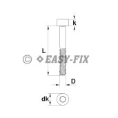 Şurub cap cilindric DIN 912- 8.8 M 14x 90/40 ZA SW12 (20 buc)