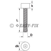 Şurub cap cilindric DIN 912- 8.8 M 16x 50 ZA SW14 (20 buc)
