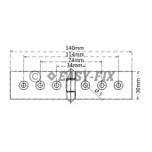 Balama aripi plane  30x140x2,0mm ZA