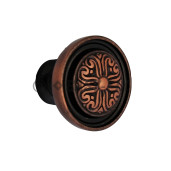 Buton metalic 485.07 - Ø30x24 - Cuprat Antic