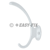 Cuier metalic 2 carlige 494.08 - Alb