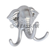 Cuier metalic 2 carlige 494.53 - Elefant - Cromat Satinat