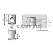 Bolţ Erixon cilindric crestat - M 6x10x20 mm ZA (100 buc)
