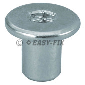 Piuliţă înfundată cilindrică, oţel Ø15mm - M6x12 SW5 Zincat alb (100 buc)
